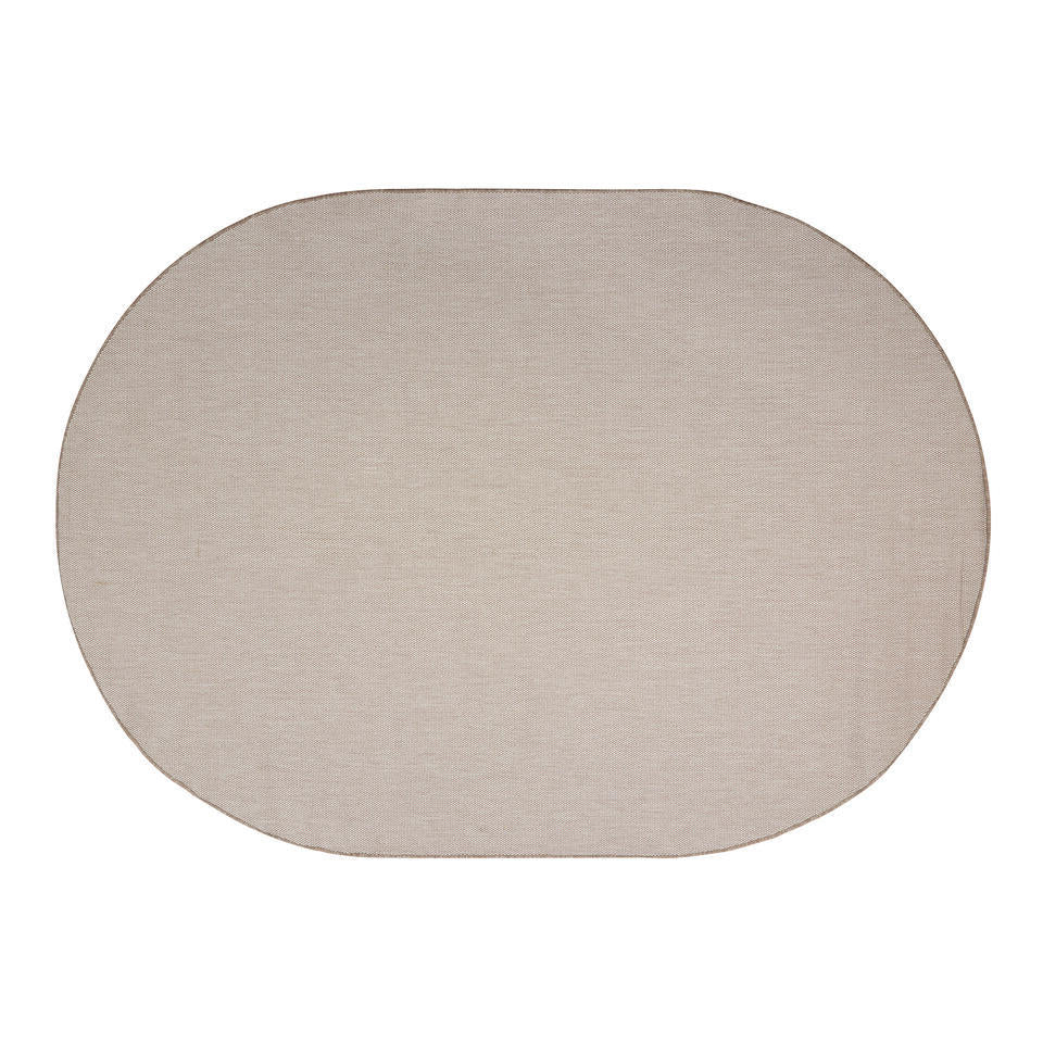 Buitenkleed Ovaal Mono - Naturel/Wit - Dubbelzijdig - EVA Interior - 240 X 340