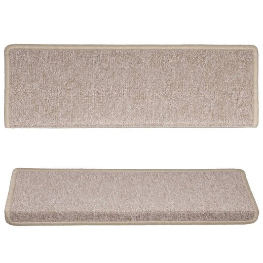 VidaXL - Tapijt Traptrede - Taupe - Polypropyleen - 65 X 21 X 4 Cm - 15 Stuks