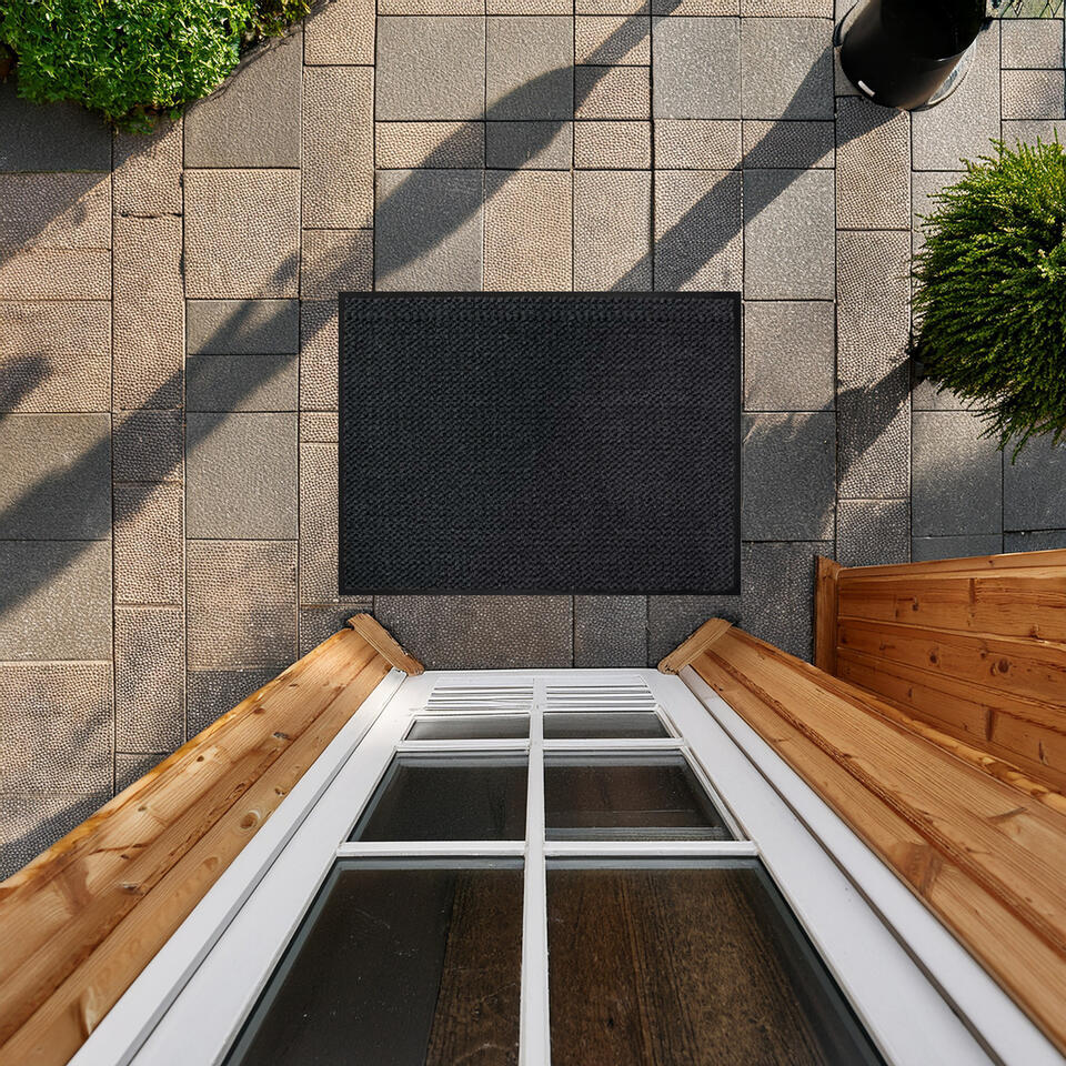 Benson Deurmat - Anti Slip - Antraciet - 80x120 Cm - Voor Binnen