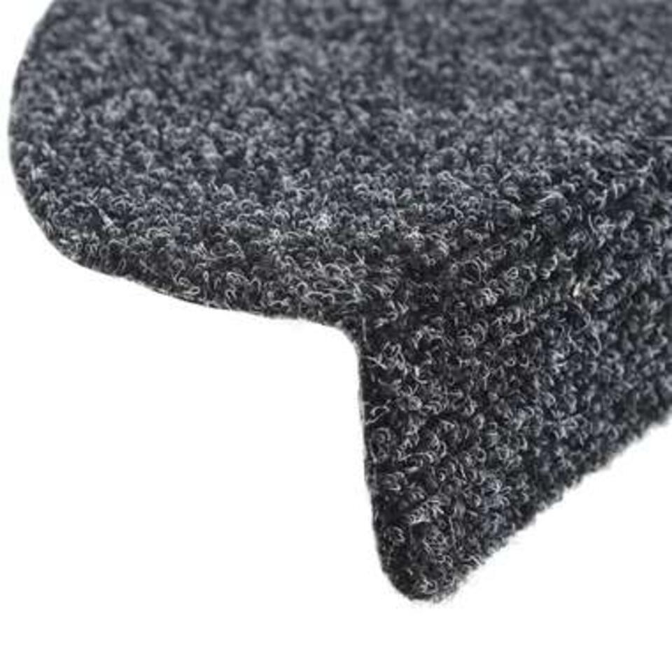 VidaXL Trapmatten Zelfklevend 65x21x4 Cm Naaldvilt Donkergrijs 15 St