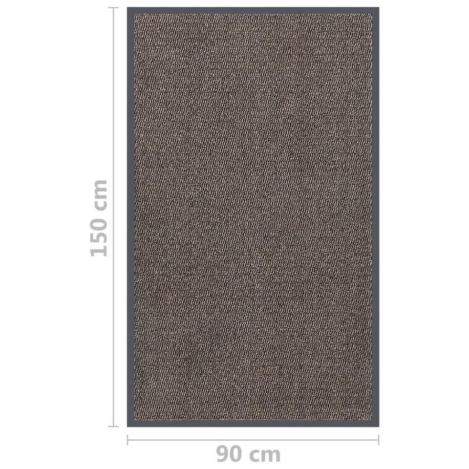 VidaXL - Deurmat - Bruin - Polypropyleen - 90 X 150 Cm
