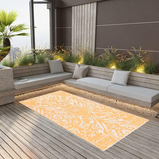 VidaXL Buitenkleed 160x230 Cm PP Oranje En Wit