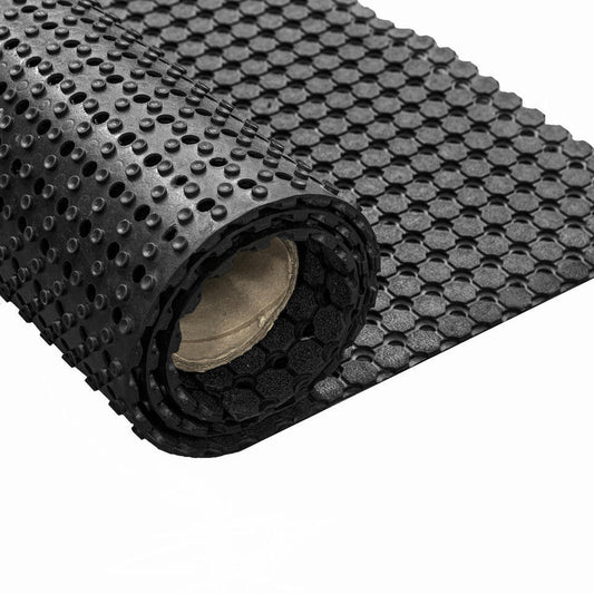 Merkloos Rubber Ringmat Op Rol - Dikte 10 Mm - Breedte 100 Cm