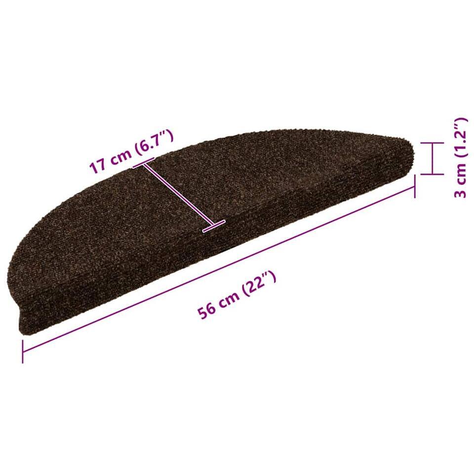  VidaXL - Trapmat - Bruin - Polypropyleen - 56 X 17 X 3 Cm - 5 Stuks