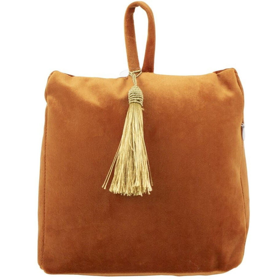  Mars & More Deurstopper - Fluweel - Oranje - 18 Cm