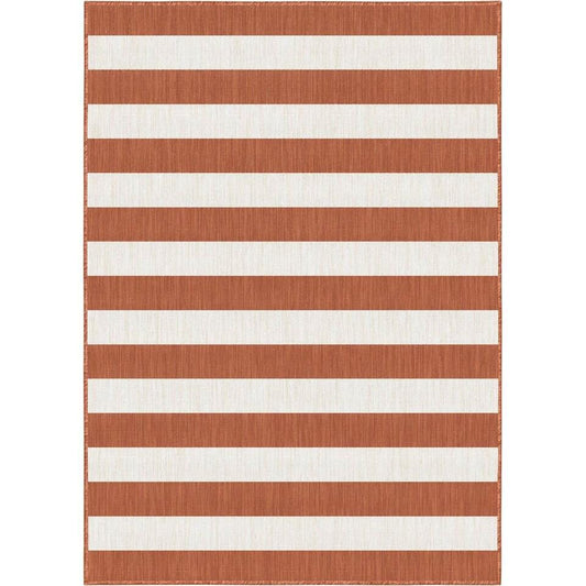 EVA Interior Buitenkleed Stripes Roest/wit Dubbelzijdig - 200 X 290 Cm