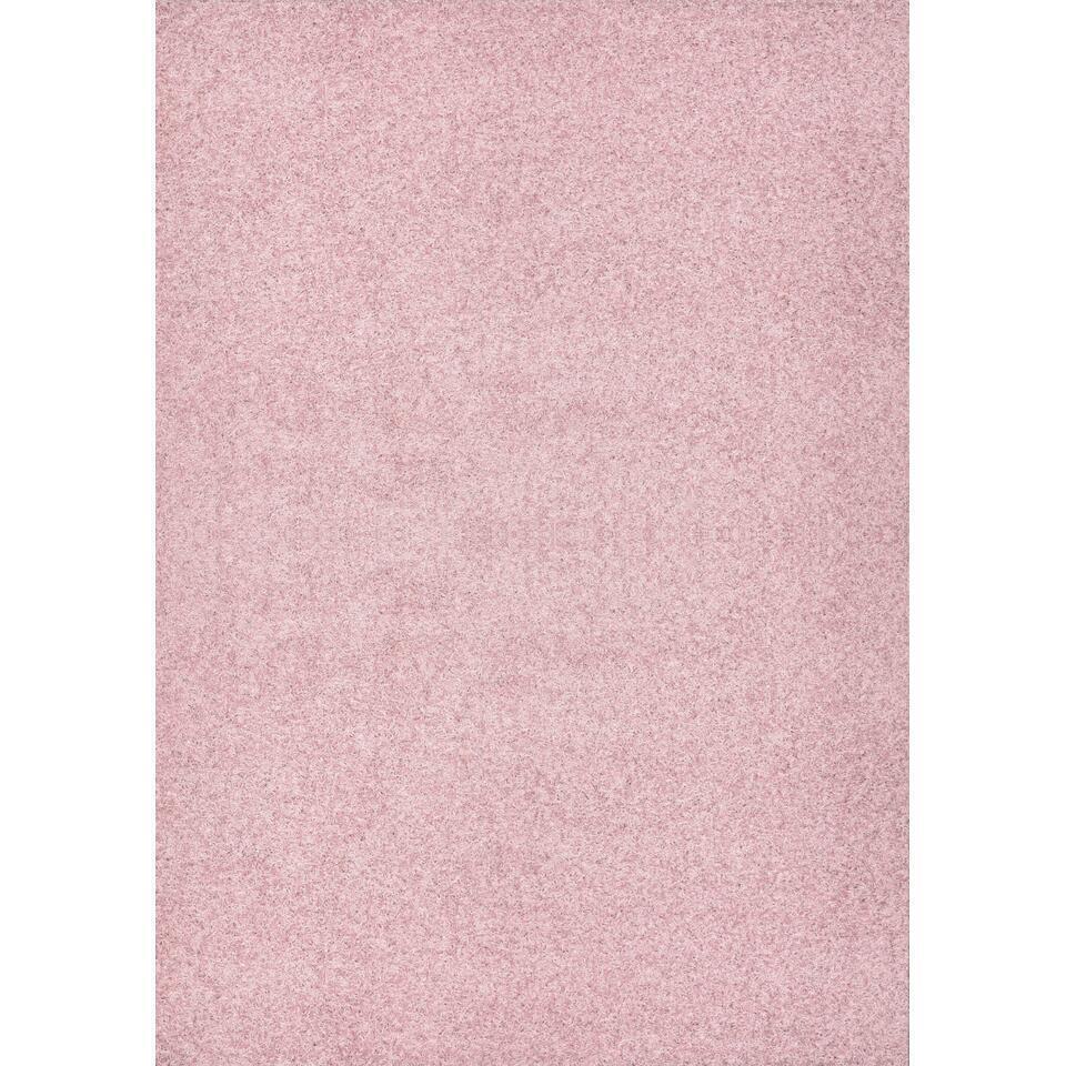  Loca Shaggy Vloerkleed Licht Roze Hoogpolig - 140x200 CM