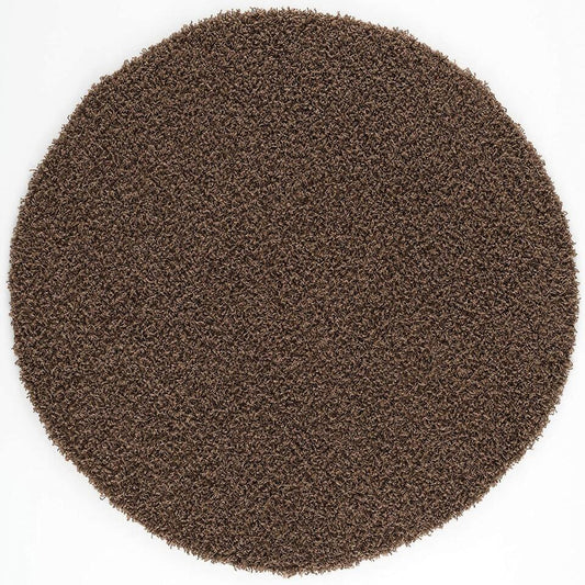  Loca Shaggy Rond Vloerkleed Bruin Hoogpolig - 150 CM ROND