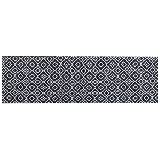  Beliani Loper - KARUNGAL Zwart Polyester 60x200 Cm