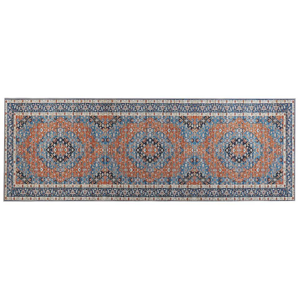  Beliani Loper - MIDALAM Blauw Polyester 70x200 Cm