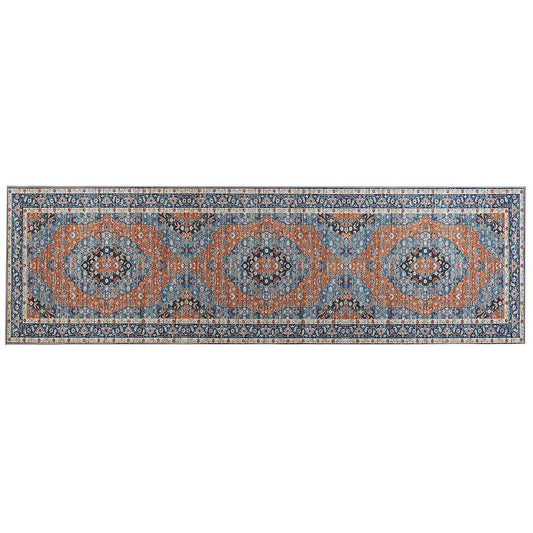  Beliani Loper - MIDALAM Blauw Polyester 60x200 Cm