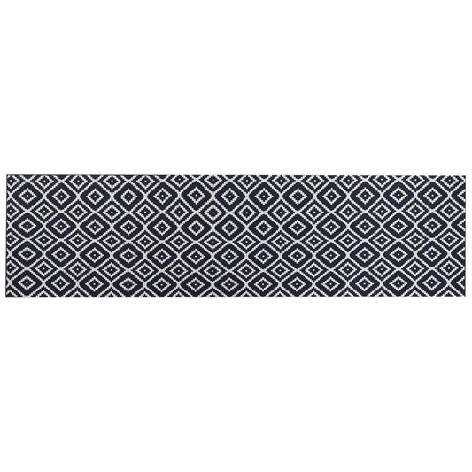  Beliani Loper - KARUNGAL Zwart Polyester 80x300 Cm