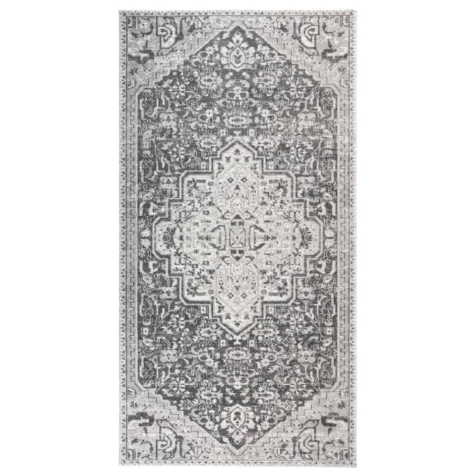  VidaXL Buitenkleed Platgeweven 80x150 Cm Lichtgrijs