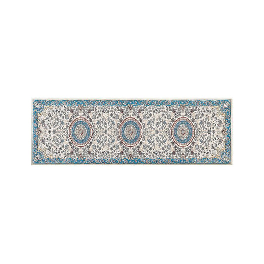  GORDES - Loper Tapijt - Beige/Blauw - 80 X 240 Cm - Polyester