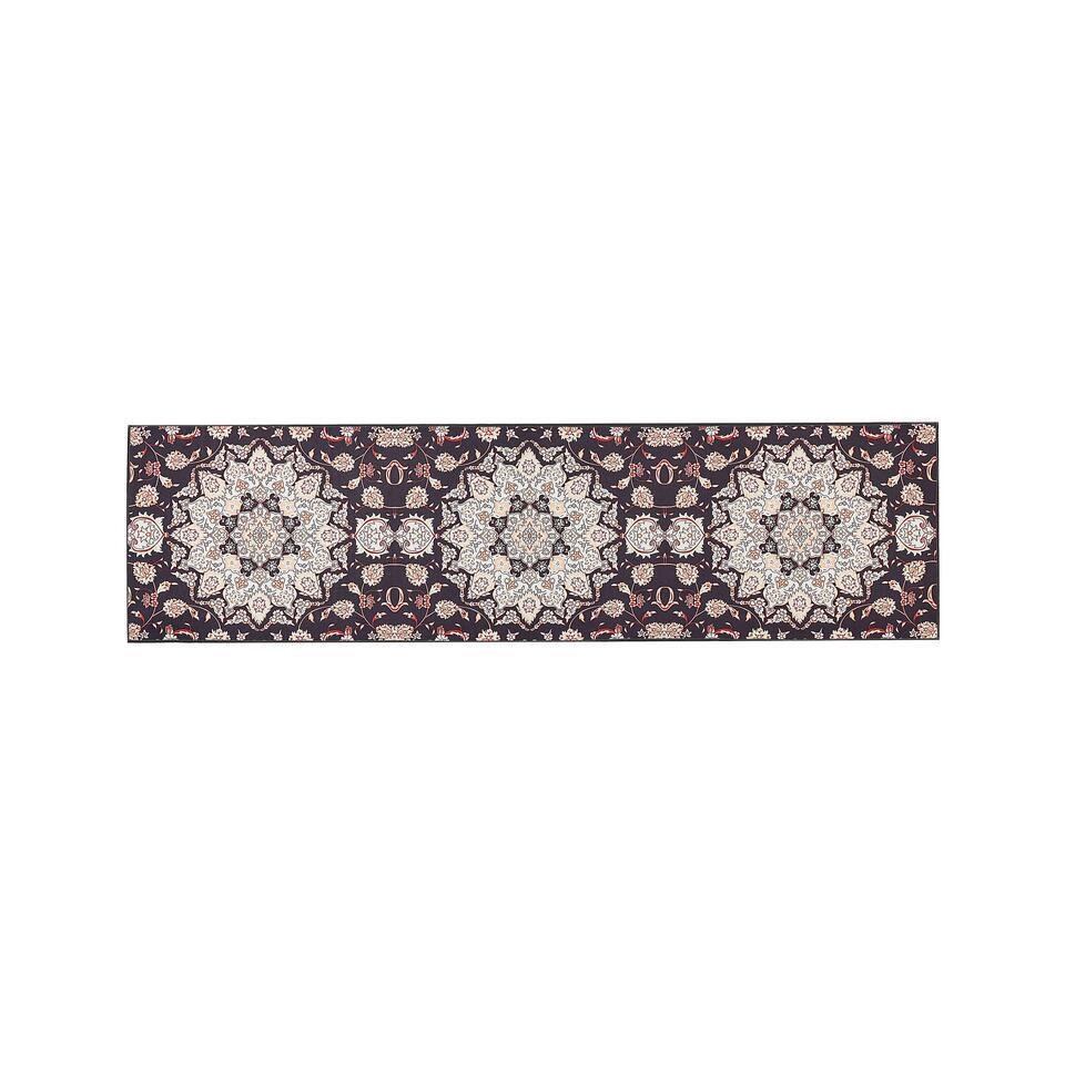  ARITAS - Loper Tapijt - Zwart/Beige - 80 X 300 Cm - Polyester