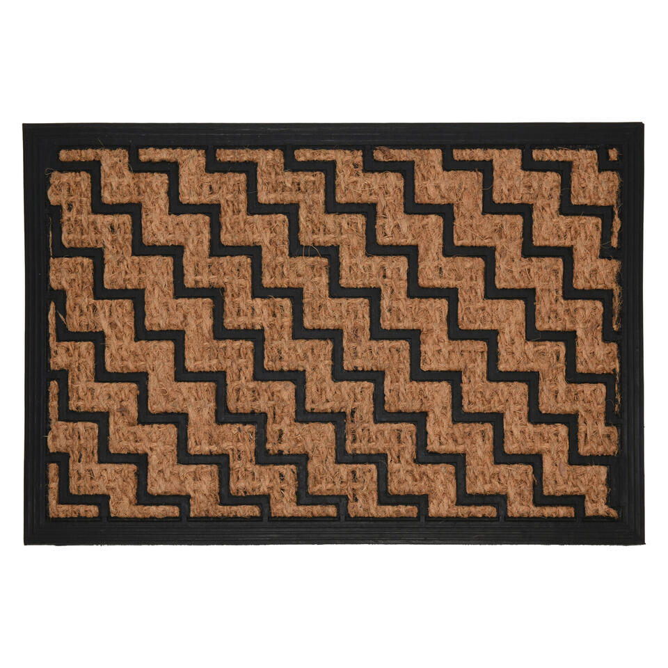 Merkloos H&S Collection Deurmat - Binnen En Buiten - Kokos - 60 X 40 Cm