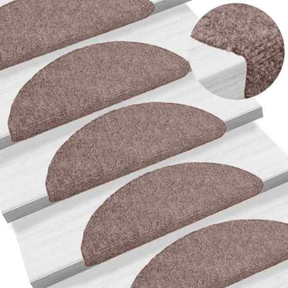  VidaXL - Trapmat - Bruin - Polypropyleen - 56 X 17 X 3 Cm - 10 Stuks