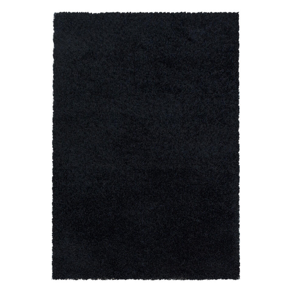  Monaco Soft Shaggy Hoogpolig Vloerkleed Black - 200x290 CM
