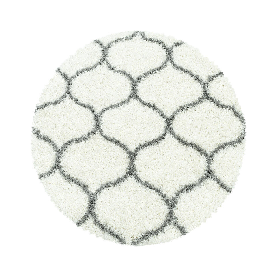  Opera Soft Shaggy Rond Hoogpolig Vloerkleed Cream - 160 CM ROND