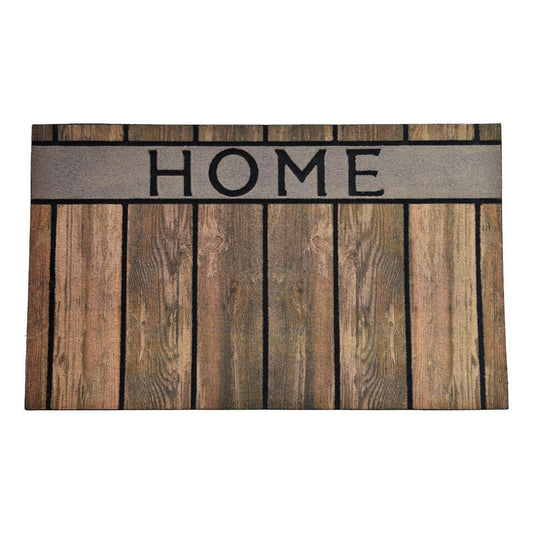 Merkloos Luance Deurmat - Met Print - Rubber - Houtlook - 45 X 75 Cm
