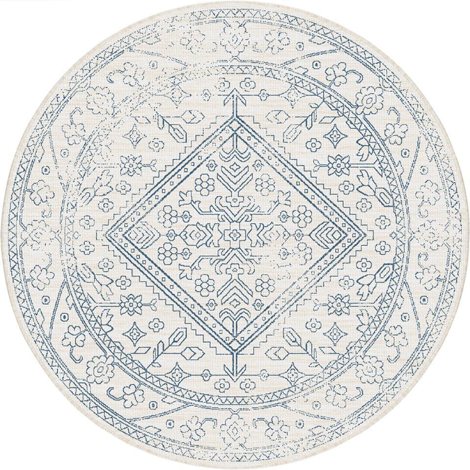  Interieur05 Rond Buitenkleed Blauw Nova - 200 X 200 Cm