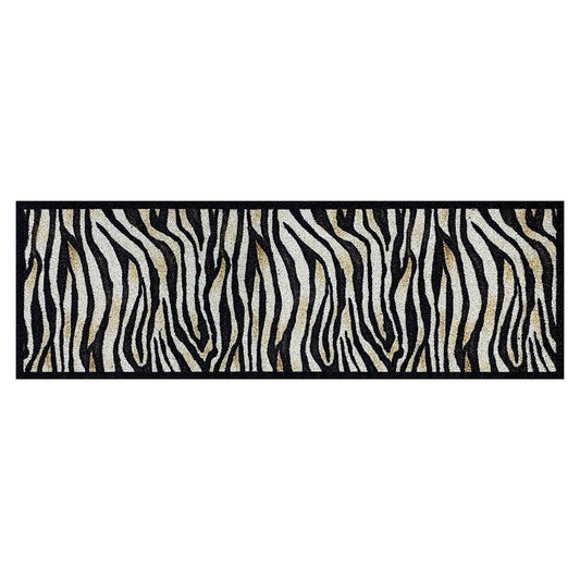  Deurmat Zebra Antraciet/beige - 50x150 Cm