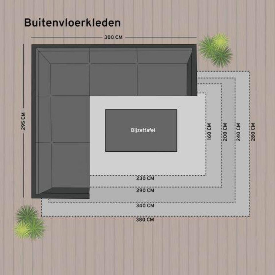  Interieur05 Buitenkleed Deco Roest/wit - 340 X 240 Cm