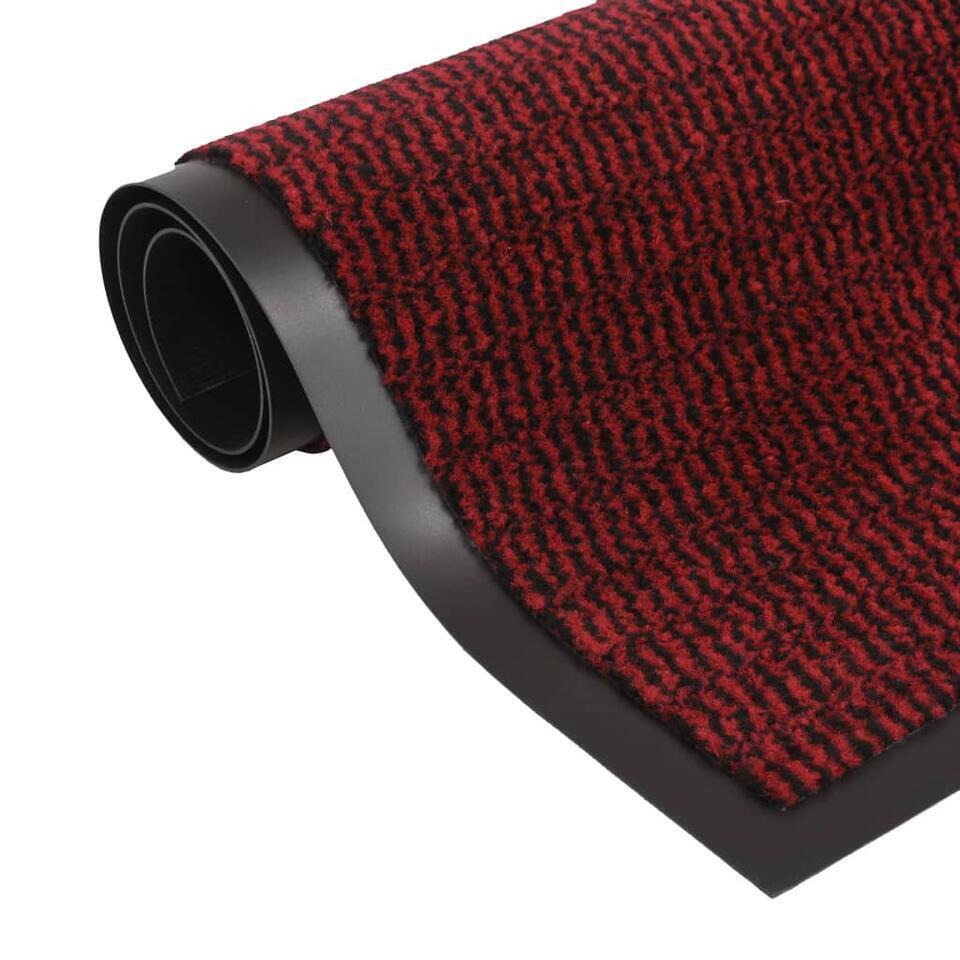  VidaXL Droogloopmat Rechthoekig Getuft 120x180 Cm Rood