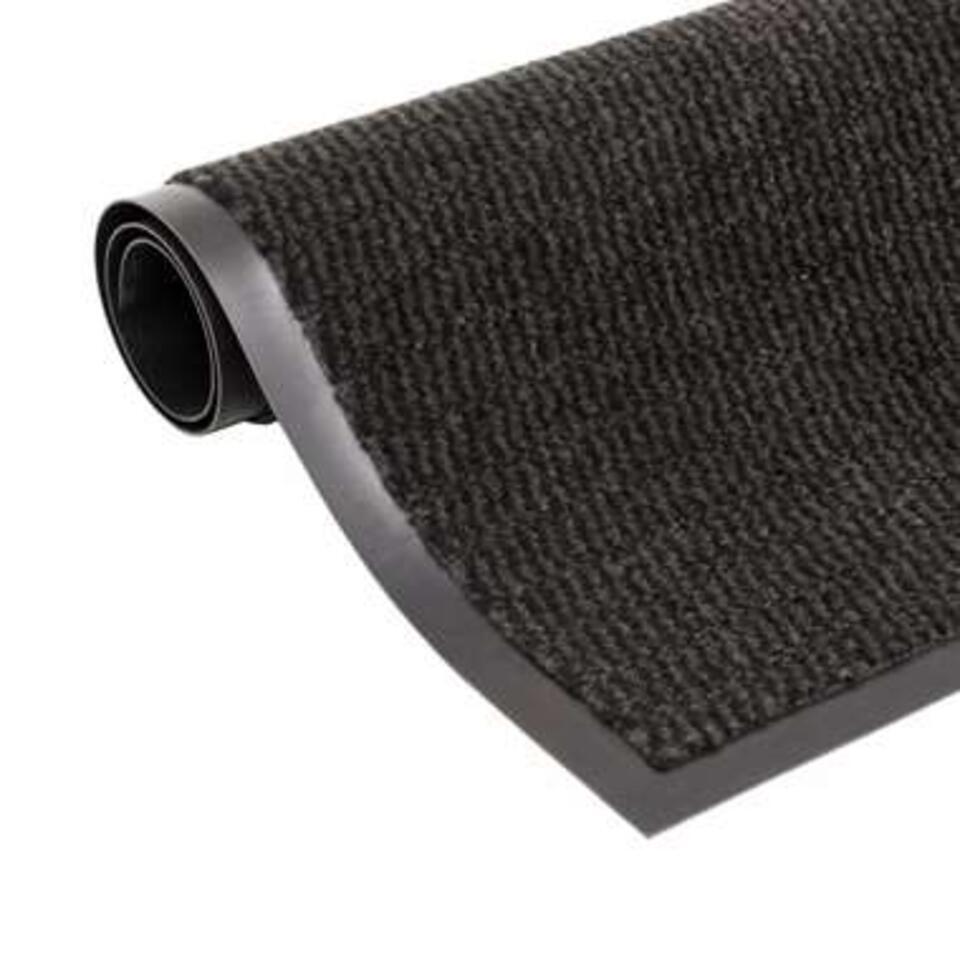  VidaXL Droogloopmat Rechthoekig Getuft 40x60 Cm Zwart