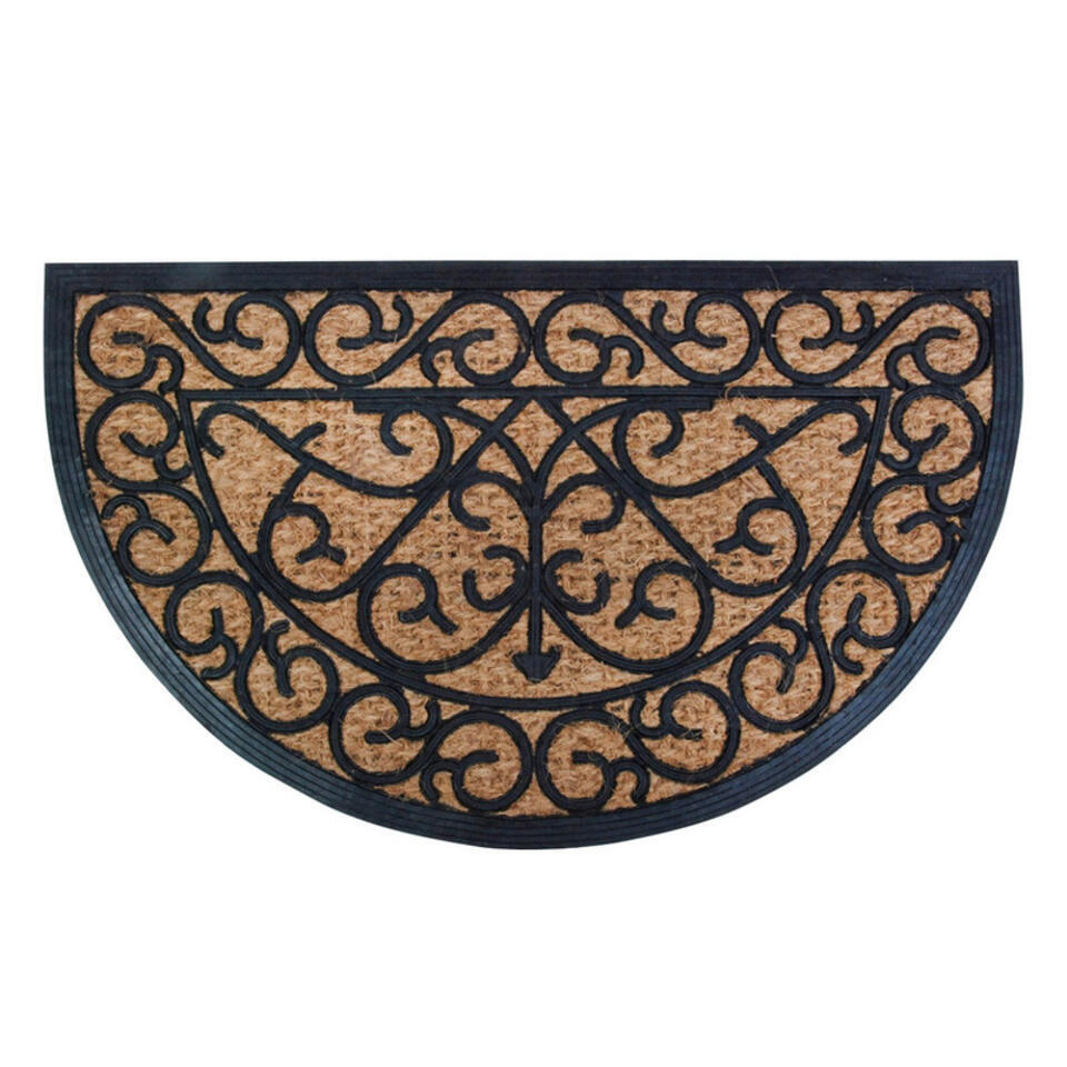  Best For Boots Deurmat - Halfrond - Kokos En Rubber - 75 X 45 Cm