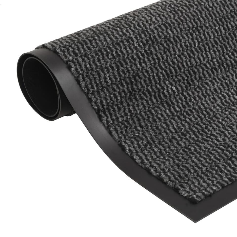  VidaXL Droogloopmatten 2 St Rechthoekig Getuft 120x180 Cm Antraciet