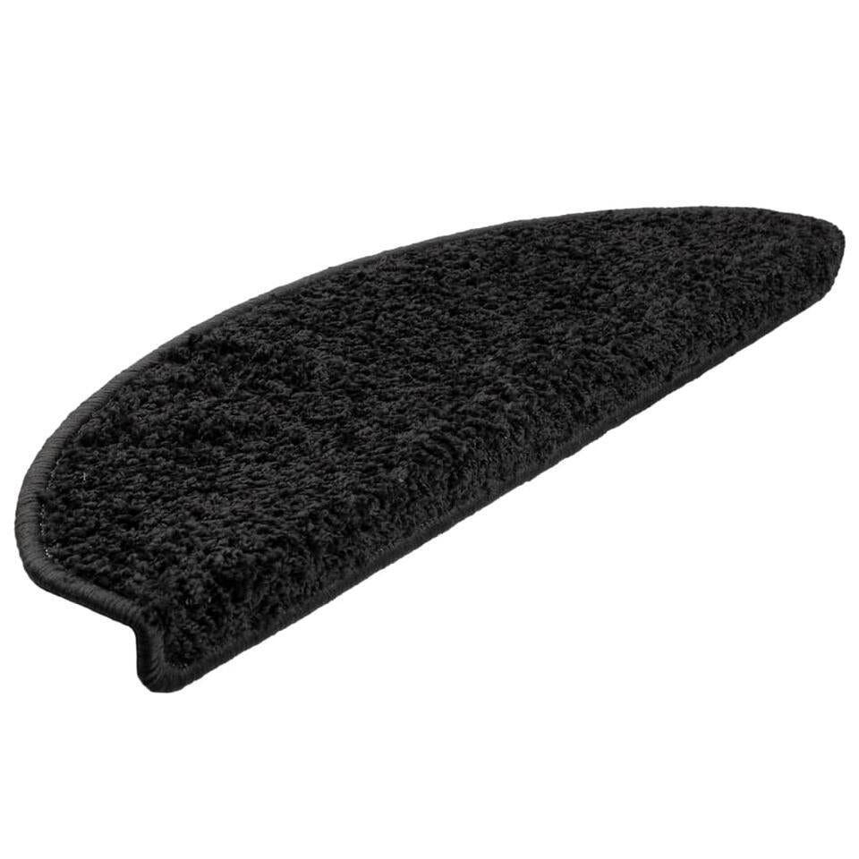  VidaXL Trapmatten 15 St 65x21x4 Cm Zwart