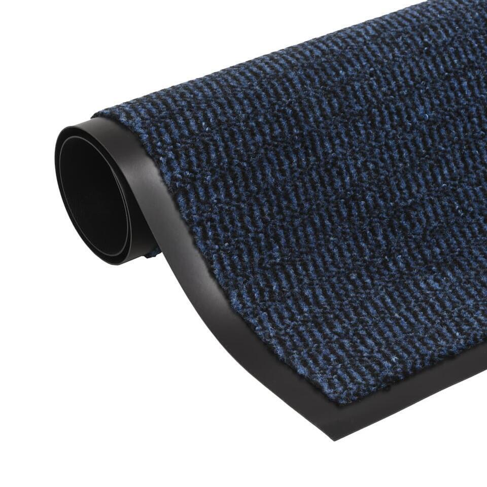 VidaXL Drooglopmat Rechthoekig Getuft 120x180 Cm Blauw