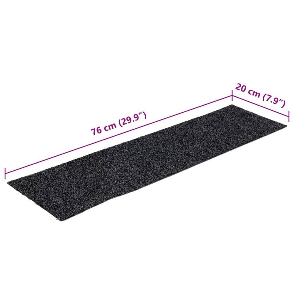  VidaXL - Trapmat - Grijs - Polypropyleen - 76 X 20 Cm - 15 Stuks