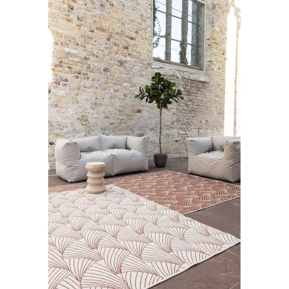  Interieur05 Buitenkleed Deco Roest/wit - 340 X 240 Cm