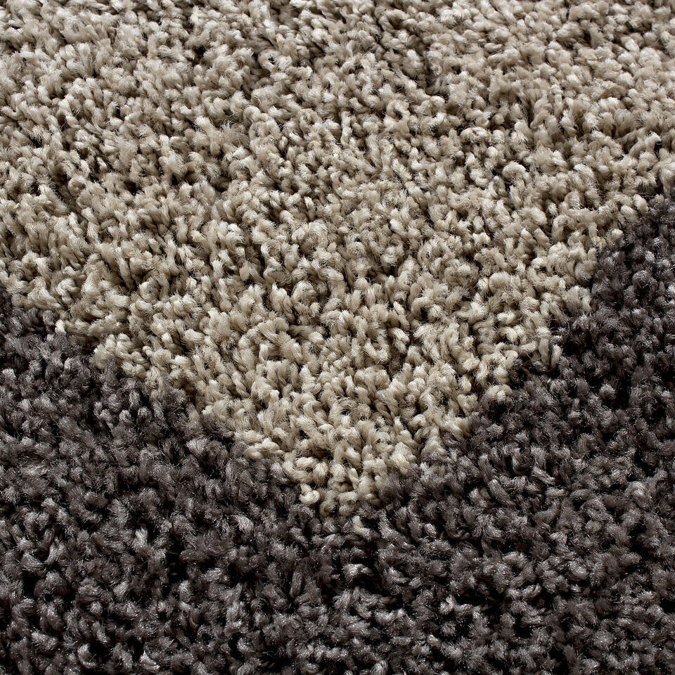  Basic Shaggy Kader Vloerkleed Taupe Hoogpolig - 240x340 CM