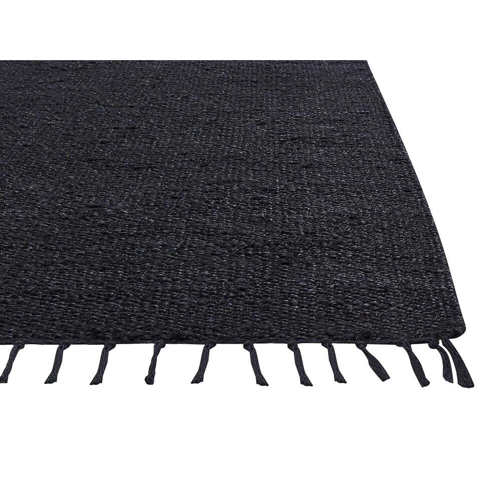  SINANKOY - Loper Tapijt - Zwart - 80 X 300 Cm - Jute