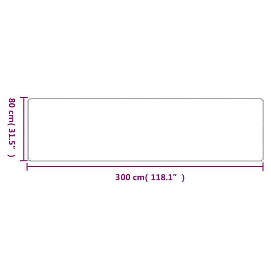  VidaXL - Tapijtloper - Zilver - Stof - 80 X 300 Cm