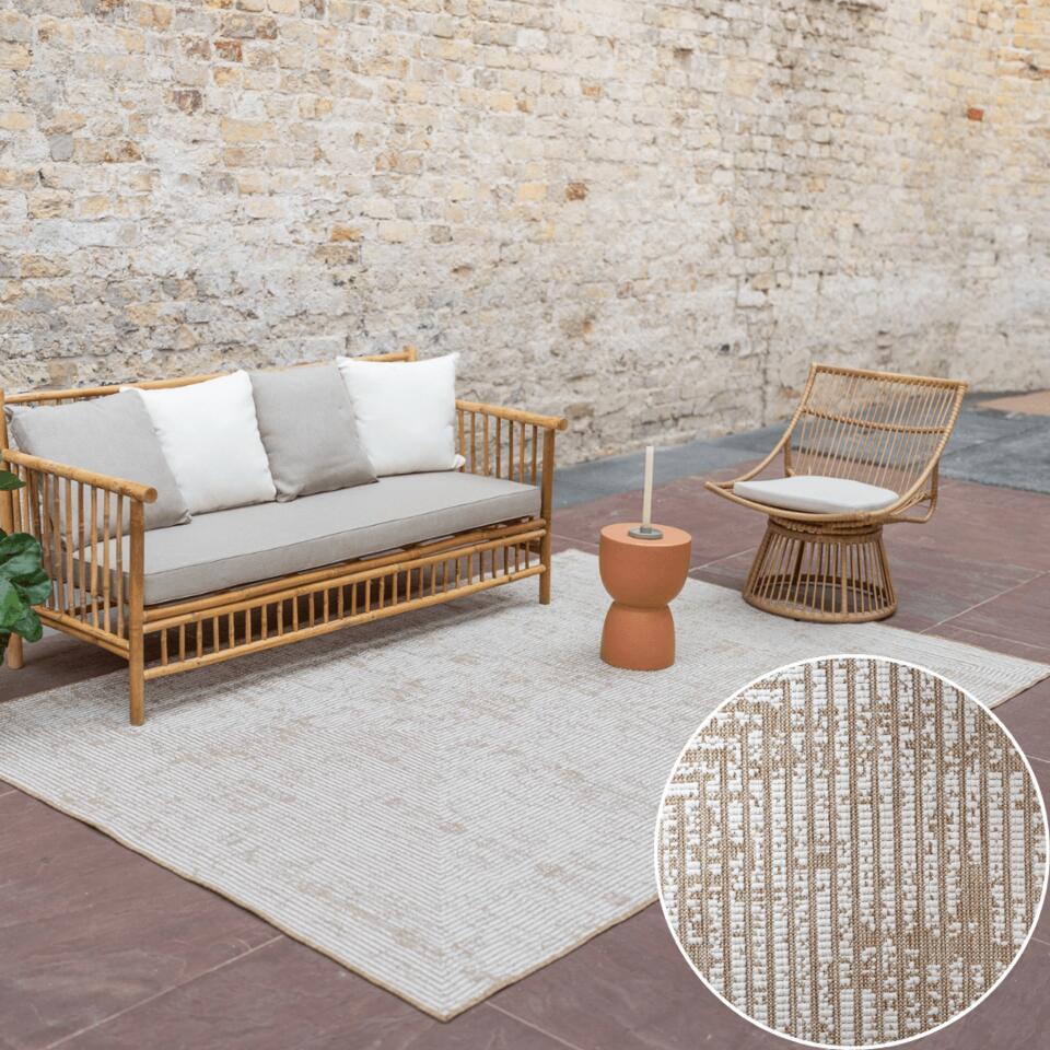  Interieur05 Jute Buitenkleed Naturel Lines - 340 X 240 Cm