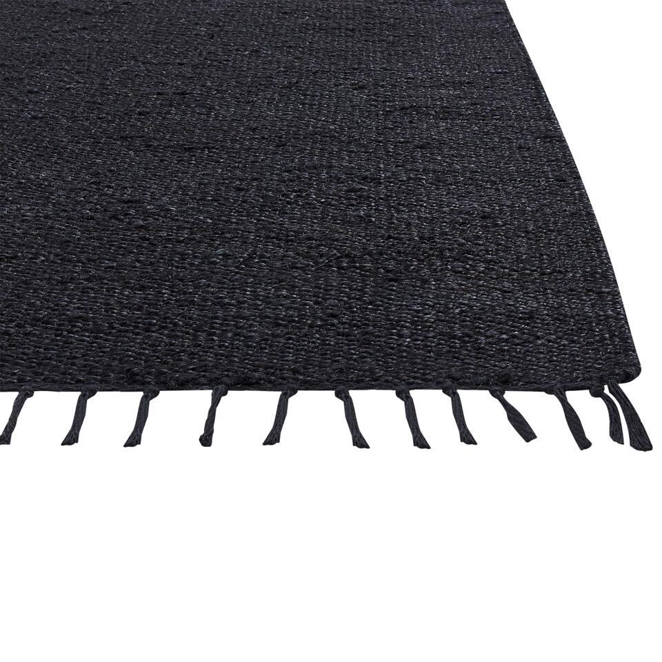  SINANKOY - Loper Tapijt - Zwart - 80 X 300 Cm - Jute