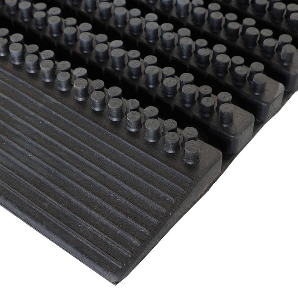  Borstelmat - Rubber - 120x80 Cm