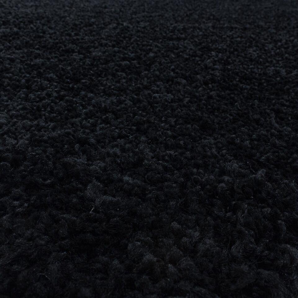  Monaco Soft Shaggy Hoogpolig Vloerkleed Black - 200x290 CM