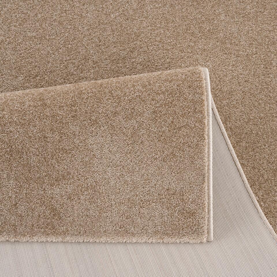  Uni Effen Laagpolig Vloerkleed Modern Beige - 240x340 CM