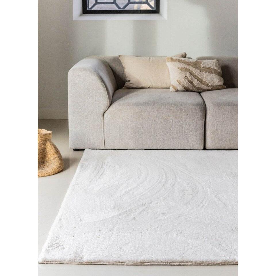  Interieur05 Hoogpolig Vloerkleed Lux Creme - 290 X 200 Cm