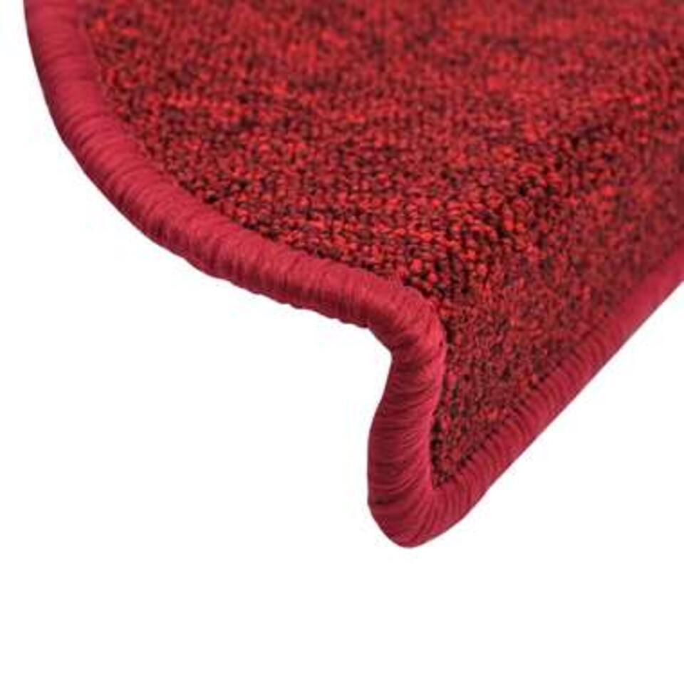  VidaXL 15 St Trapmatten 56x17x3 Cm Bordeauxrood