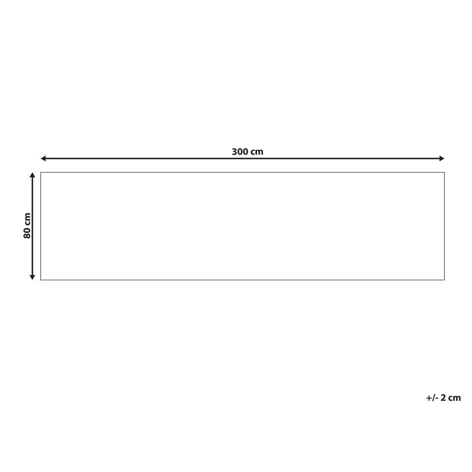  KOTTAR - Loper - Grijs - 80 X 300 Cm - Polyester