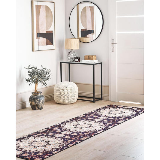  ARITAS - Loper Tapijt - Zwart/Beige - 80 X 300 Cm - Polyester