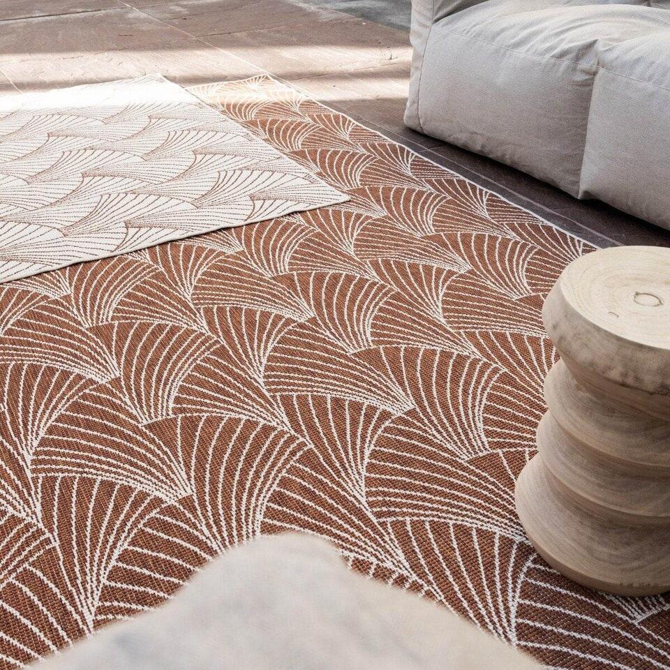  Interieur05 Buitenkleed Deco Roest/wit - 340 X 240 Cm