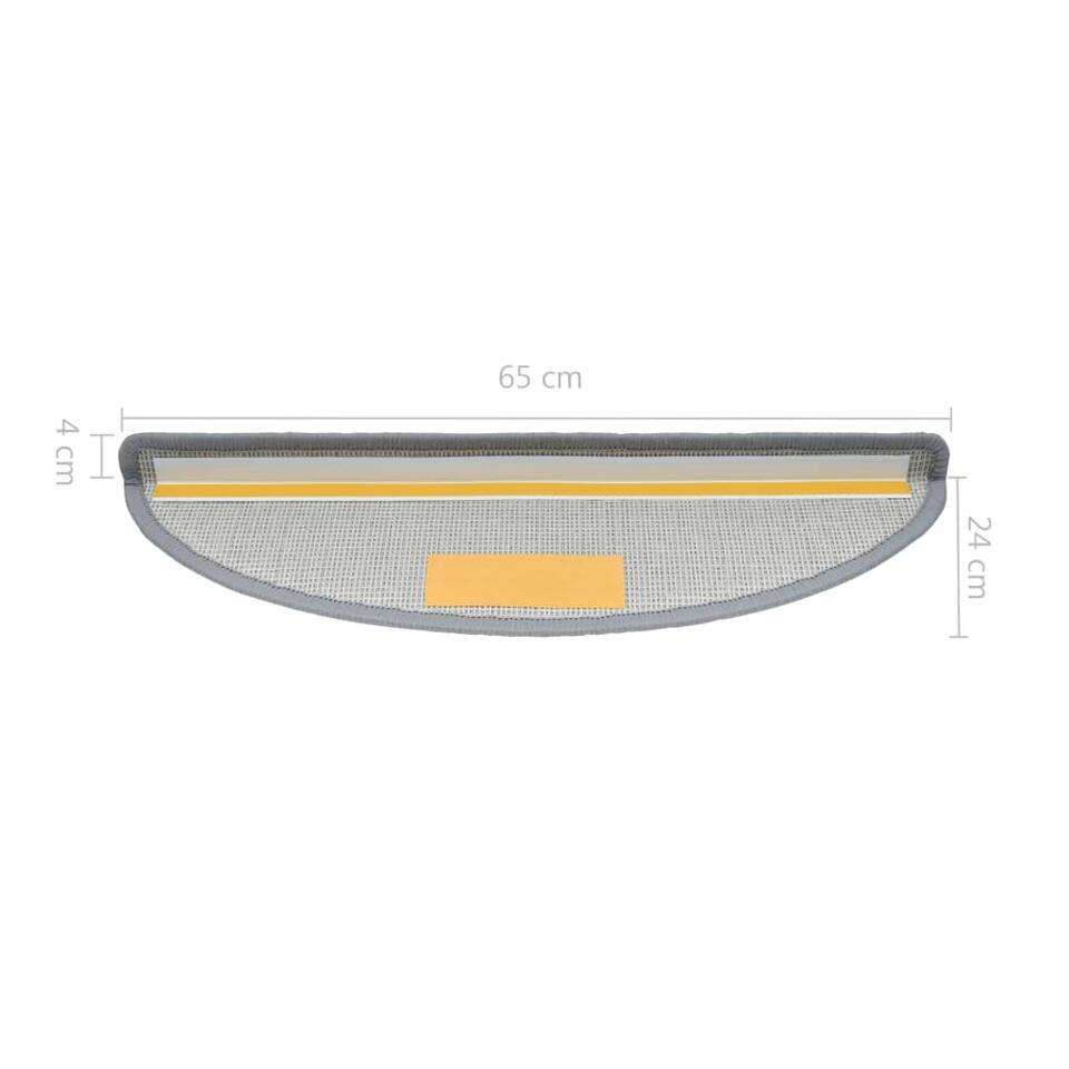  VidaXL 15 St Trapmatten 65x24x4 Cm Lichtgrijs