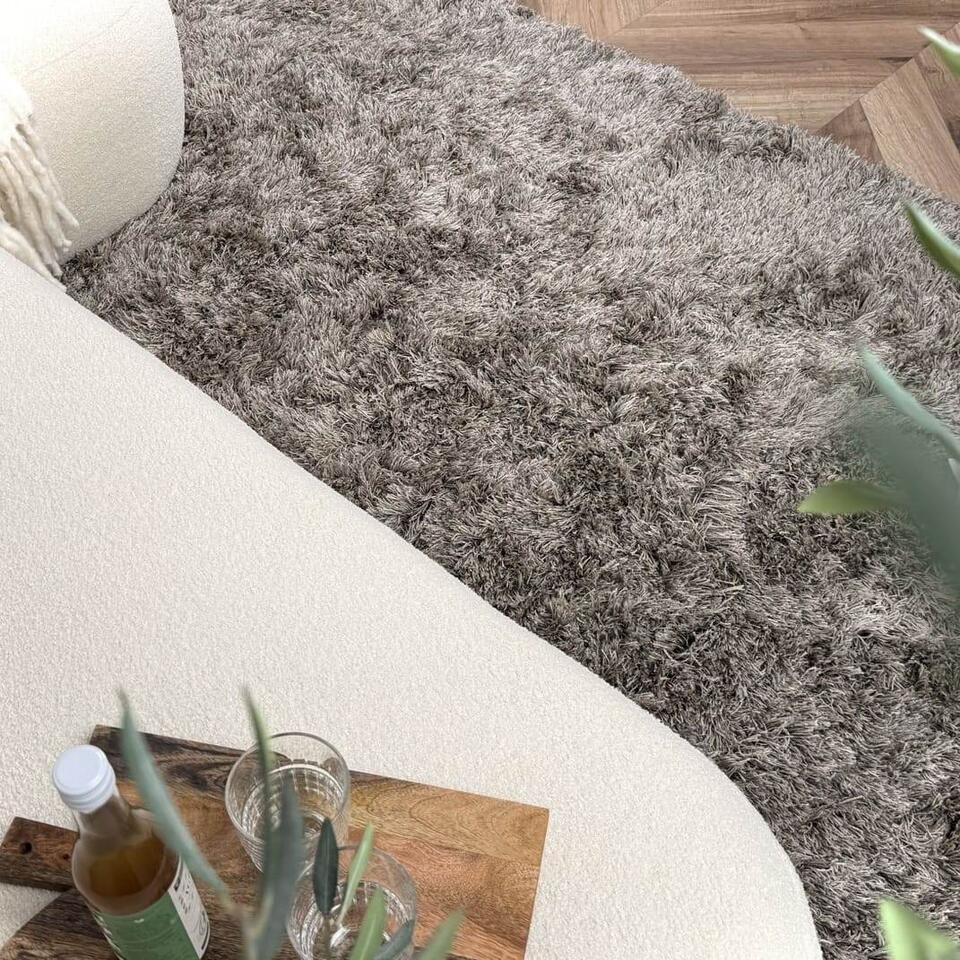  Interieur05 Hoogpolig Vloerkleed Nika Antraciet - 160 X 230 Cm